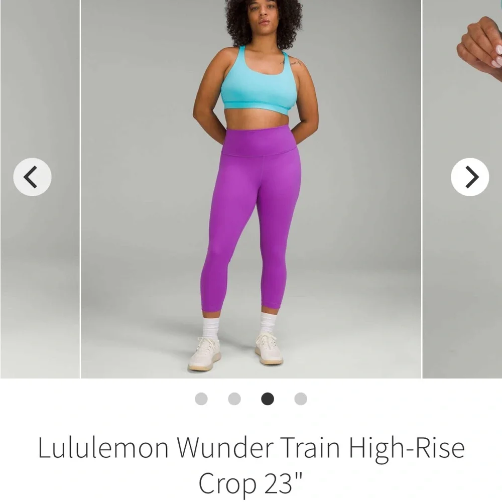 Lululemon Wunder Train High Rise Crop with Pockets - 23” - moonlit magenta - Picture 7 of 7